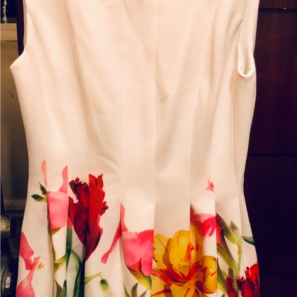 Calvin Klein Women's Floral Print Fit & Flare Dress - Picture 6 of 6